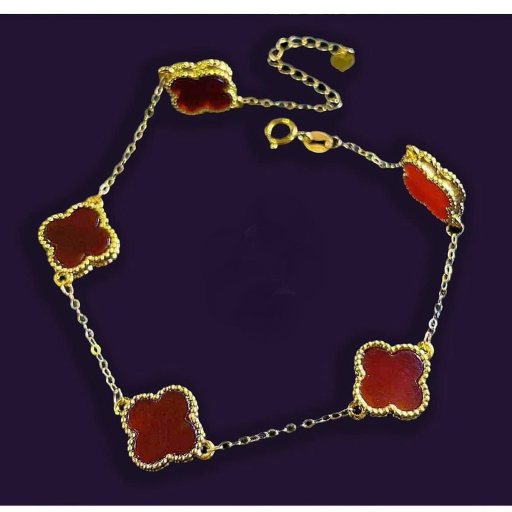 18k clover necklace